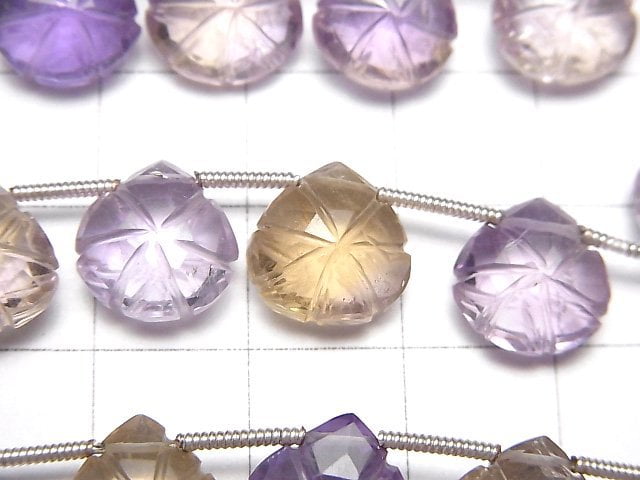 [Video] High Quality Amethyst xCitrine AAA Carved Chestnut 1strand (16pcs)