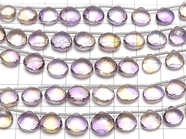 [Video] MicroCut High Quality Ametrine AAA Chestnut Faceted Briolette 1strand (8pcs)