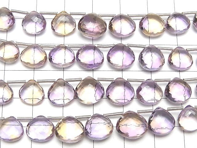 [Video] MicroCut High Quality Ametrine AAA Chestnut Faceted Briolette 1strand (8pcs)