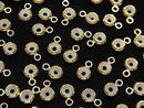 14KGF Ring with Stopper Beads 7x5mm 2pcs