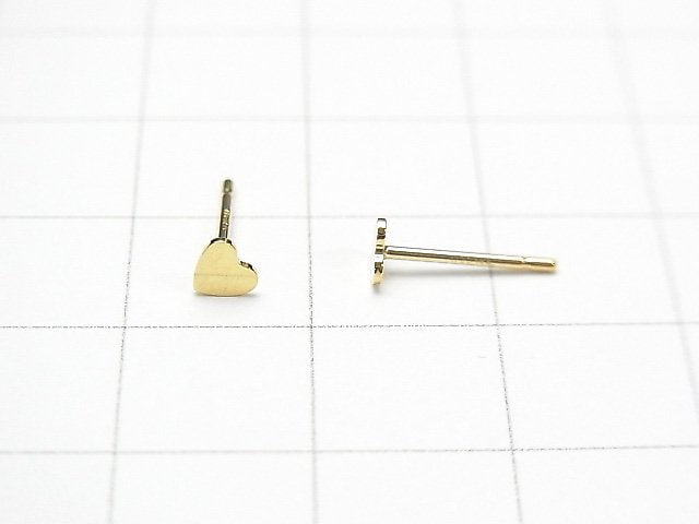 14KGF Heart Design Earstuds Earrings 3mm 1pair