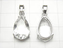 [Video]High Quality Crystal AAA Pear shape Faceted Pendant 14x10mm Silver925 1pc