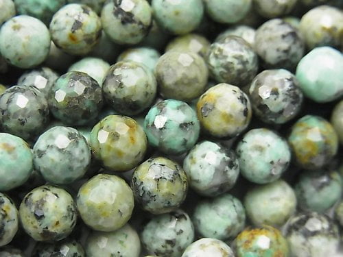 Faceted Round, Turquoise Gemstone Beads