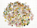 [Video] High Quality Multicolor Tourmaline AA++ Round Cabochon 5x5mm 5pcs