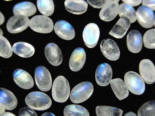 Cabochon, Rainbow Moonstone Gemstone Beads