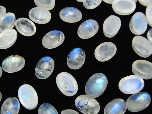 Cabochon, Rainbow Moonstone Gemstone Beads