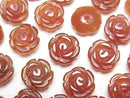 [Video] Red Agate AAA Rose 10mm [Half Drilled Hole] 4pcs