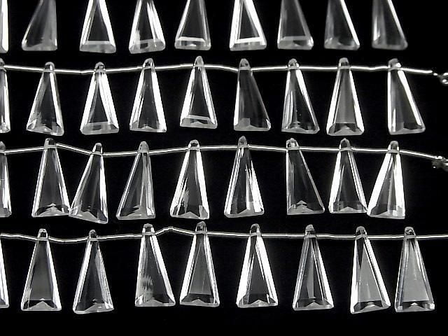 [Video]High Quality Crystal AAA Triangle Faceted 15x7mm 1strand (8pcs)