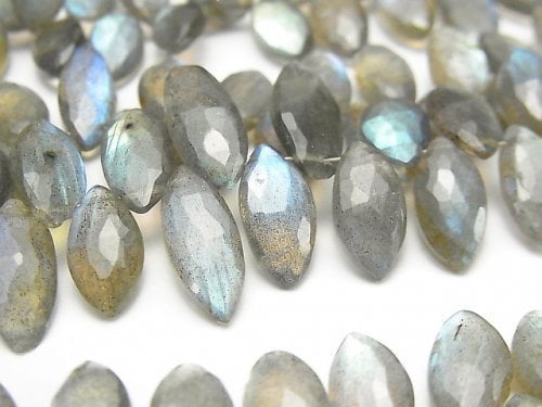 Faceted Briolette, Labradorite, Marquise Gemstone Beads