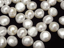 [Video]Fresh Water Pearl AAA- Loose stone Potato -Baroque 11-13mm White 5pcs