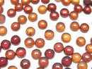 [Video] High Quality Hessonite Garnet AAA Round Cabochon 4x4mm 10pcs