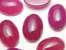 [Video] Fuchsia Pink Chalcedony AAA Oval Cabochon 18x13mm 2pcs