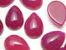 [Video] Fuchsia Pink Chalcedony AAA Pear shape Cabochon 18x13mm 2pcs