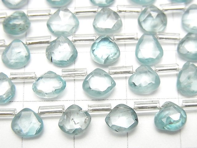 [Video]High Quality Natural Blue Zircon AA++ Chestnut Faceted Briolette 1strand beads (aprx.7inch/18cm)