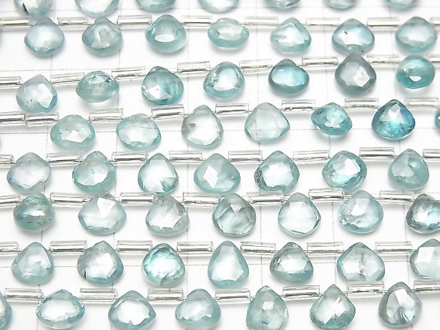 [Video]High Quality Natural Blue Zircon AA++ Chestnut Faceted Briolette 1strand beads (aprx.7inch/18cm)