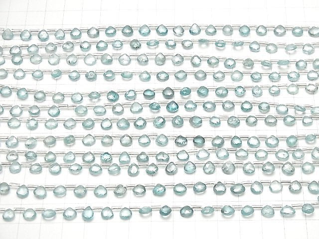 [Video]High Quality Natural Blue Zircon AA++ Chestnut Faceted Briolette 1strand beads (aprx.7inch/18cm)