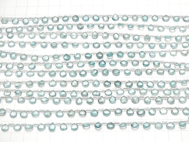 [Video]High Quality Natural Blue Zircon AA++ Chestnut Faceted Briolette 1strand beads (aprx.7inch/18cm)