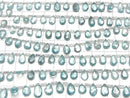 [Video]High Quality Natural Blue Zircon AA++ Pear Shape Faceted Briolette 1strand beads (aprx.7inch/17cm)