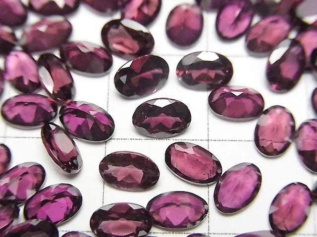 [Video] High Quality Rhodolite Garnet AAA Loose stone Oval Faceted 6x4mm 5pcs