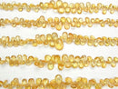 [Video] High Quality Imperial Topaz AAA Pear shape (Smooth) [Medium color] half or 1strand beads (aprx.7inch / 18cm)