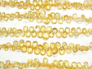 [Video] High Quality Imperial Topaz AAA Pear shape (Smooth) [Light color] half or 1strand beads (aprx.7inch / 18cm)