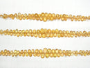 [Video] High Quality Imperial Topaz AAA- Pear shape (Smooth) [Medium color] half or 1strand beads (aprx.7inch / 18cm)