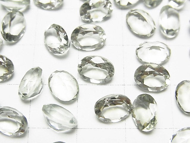 [Video] High Quality Green Amethyst AAA Undrilled Oval Faceted 8x6mm 5pcs