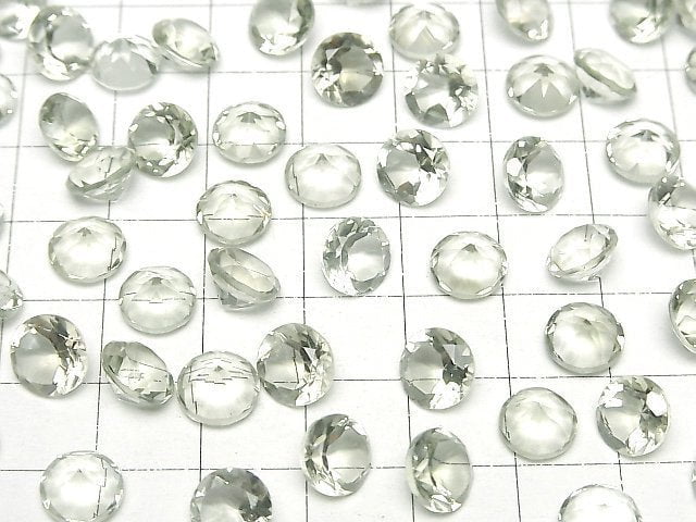[Video]High Quality Green Amethyst AAA Loose stone Round Faceted 8x8mm 5pcs