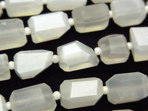 [Video] High Quality White Moonstone AAA-Faceted Nugget 1-Strand Beads (approx. 7 inches/17 cm)