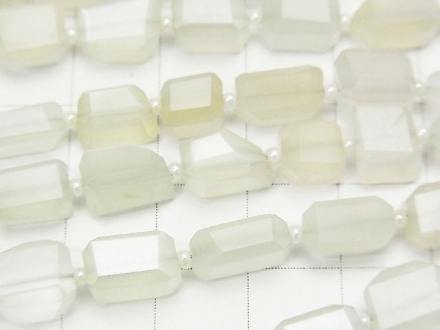[Video] High Quality White Moonstone AAA-Faceted Nugget 1-Strand Beads (approx. 7 inches/17 cm)