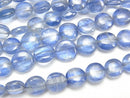 Coin, Kyanite Gemstone Beads