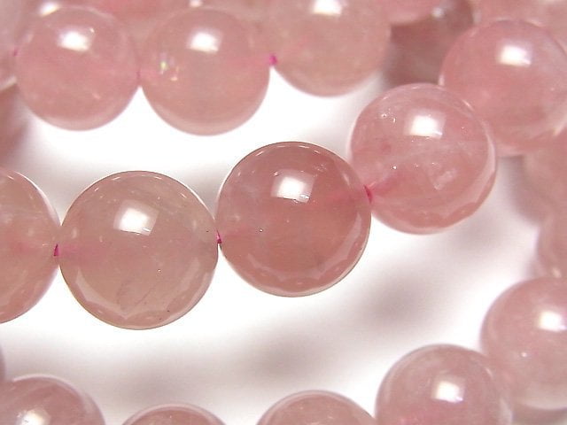 [Video] Madagascar Deep Rose Quartz AAA- Round 12mm Bracelet
