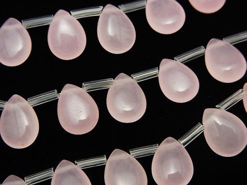 Light pink Jade Pear shape 12x9x5mm half or 1strand beads (aprx.15inch/37cm)