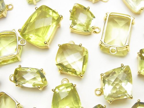 Bezel Setting, Lemon Quartz, Other Shape Gemstone Beads