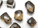[Video] High Quality Smoky Quartz AAA Bezel Setting Fancy Shape Faceted Silver925 1pc