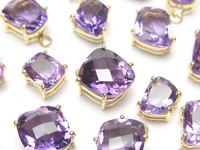 Amethyst, Bezel Setting Gemstone Beads