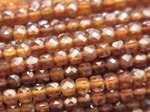 Cube, Garnet Gemstone Beads