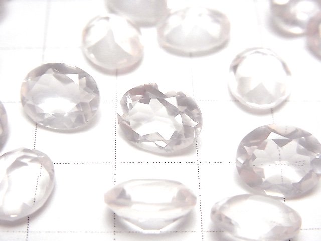 [Video]High Quality Rose Quartz AAA Loose stone Oval Faceted 10x8mm 3pcs