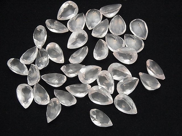 [Video] High Quality Rose Quartz AAA Undrilled Pear shape Faceted 14x10mm 2pcs