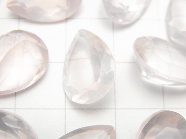 [Video] High Quality Rose Quartz AAA Undrilled Pear shape Faceted 16x12mm 1pc