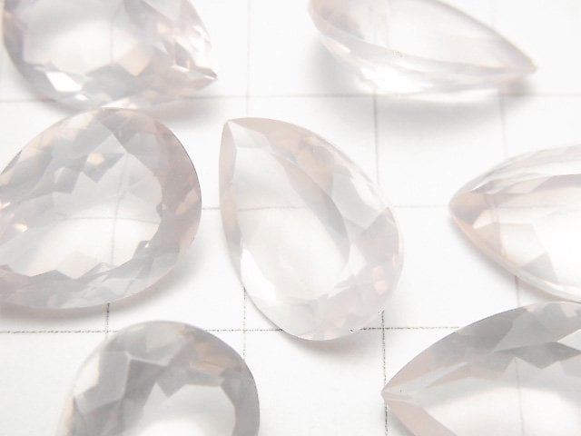 [Video] High Quality Rose Quartz AAA Undrilled Pear shape Faceted 18x13mm 1pc