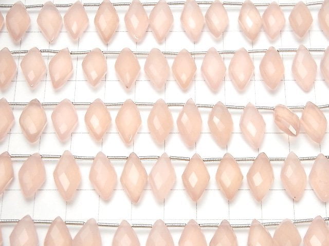 [Video] Pink Chalcedony AAA Diamond Shape 1strand (12pcs)