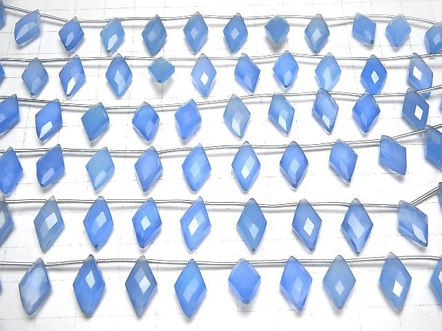 [Video]Blue Chalcedony AAA Diamond Shape 16x8mm 1strand (12pcs )