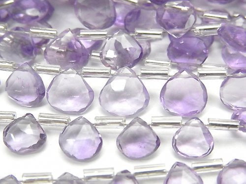 Amethyst, Chestnut Shape, Faceted Briolette Gemstone Beads