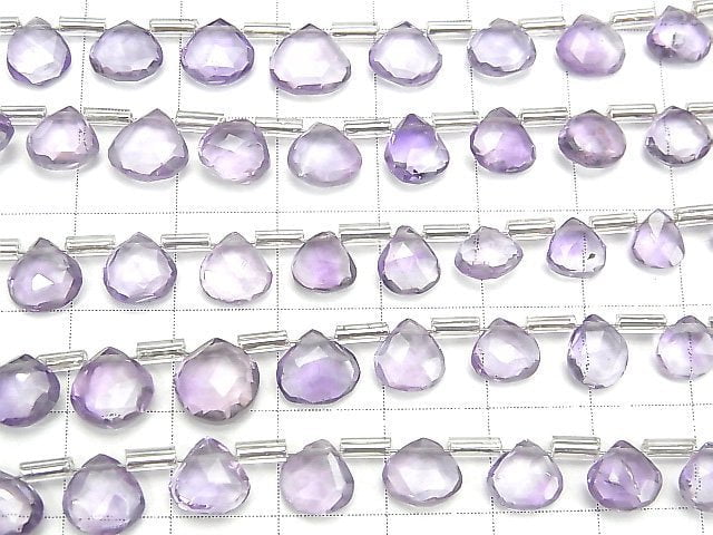 [Video] High Quality Amethyst AA++ Chestnut Faceted Briolette [Light Color] 1strand (21pcs)