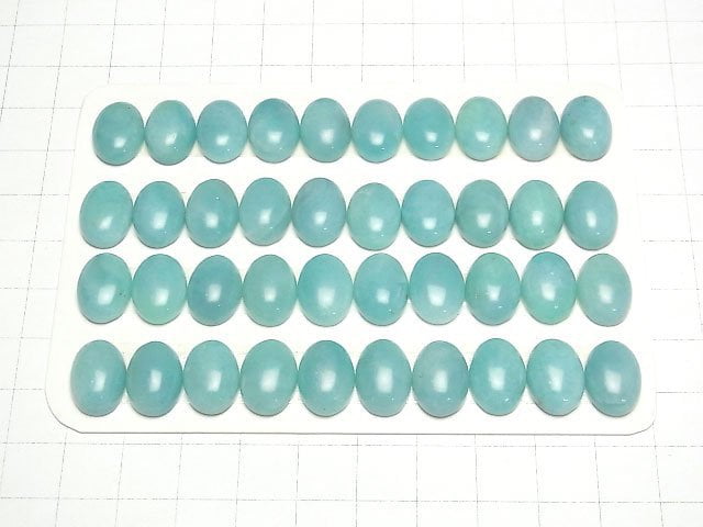 [Video] Peru Amazonite AA++ Oval Cabochon 14x10mm 3pcs