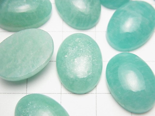 [Video] Amazonite AA++ Oval Cabochon 18x13mm 2pcs