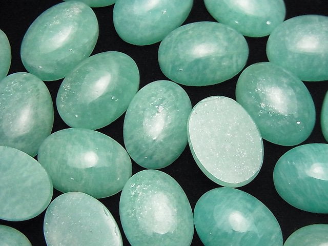 [Video] Amazonite AA++ Oval Cabochon 18x13mm 2pcs