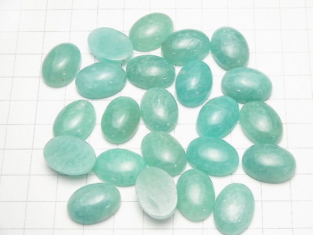 [Video] Amazonite AA++ Oval Cabochon 18x13mm 2pcs