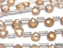 Chestnut Shape, Faceted Briolette, Zircon Gemstone Beads